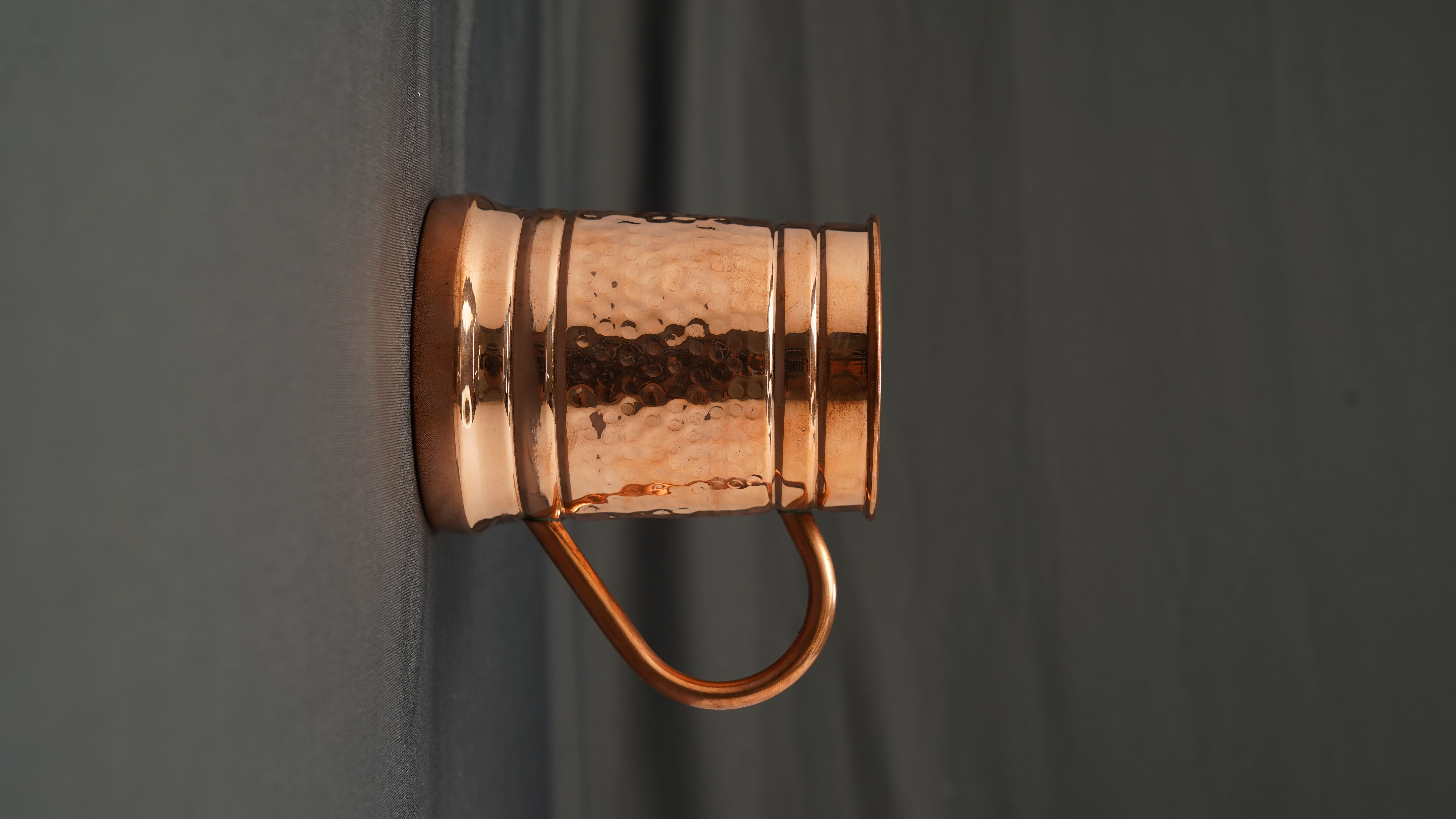 Copper Beer Mug - Hammered Finish Copper product view 3 - Viviana London artisan collection
